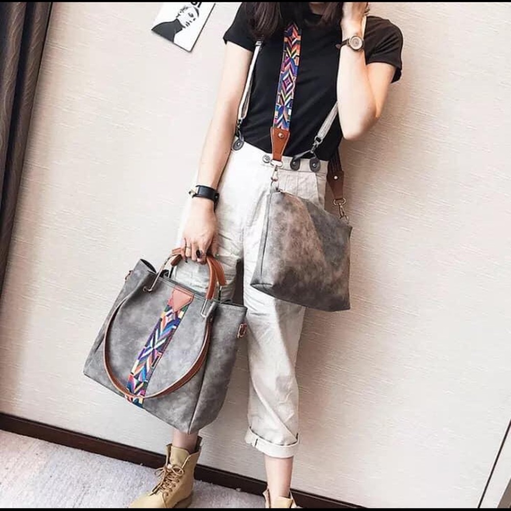 Guitar strap hand bag and crossbody bag